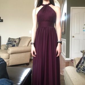 Bridesmaids/Prom/Formal Maroon Dress